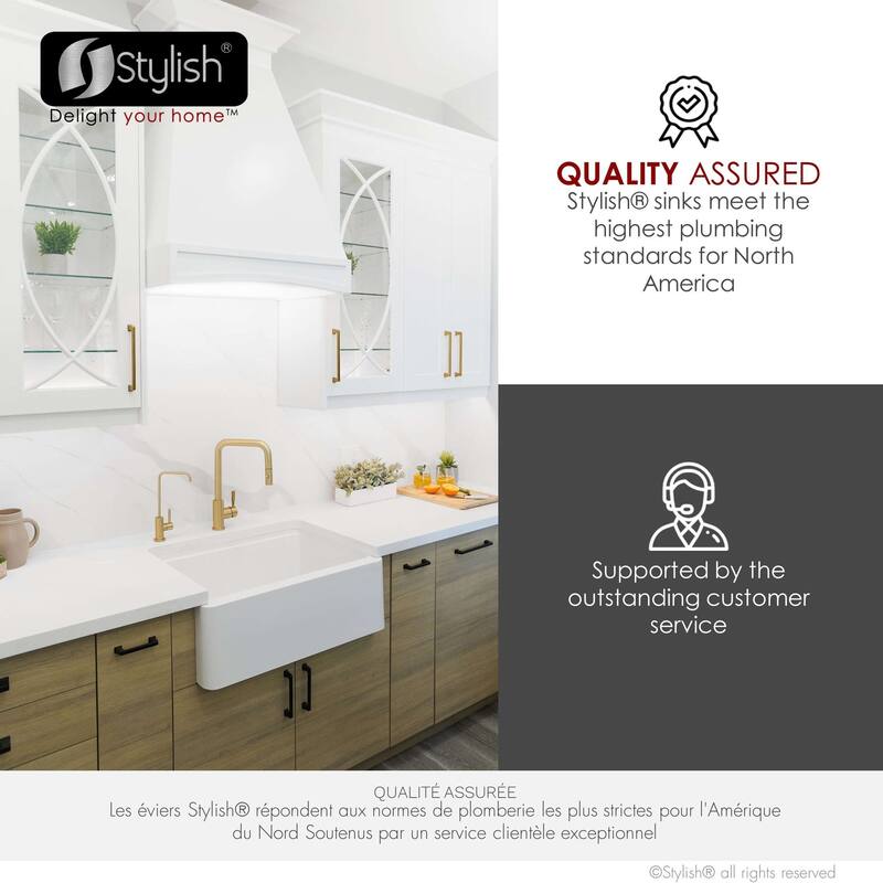 STYLISH Undermount 30" Workstation Single-Bowl Composite Granite Kitchen Sink - 30" x 21" x 10"