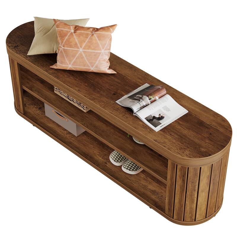 Wood Dining Bench, Shoe Storage Entryway Bench, Bedroom Hallway Living Room End of Bed Stool Accent Bench