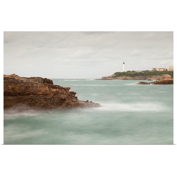 "Biarritz Lighthouse with rocks and sea." Poster Print. Opens flyout.