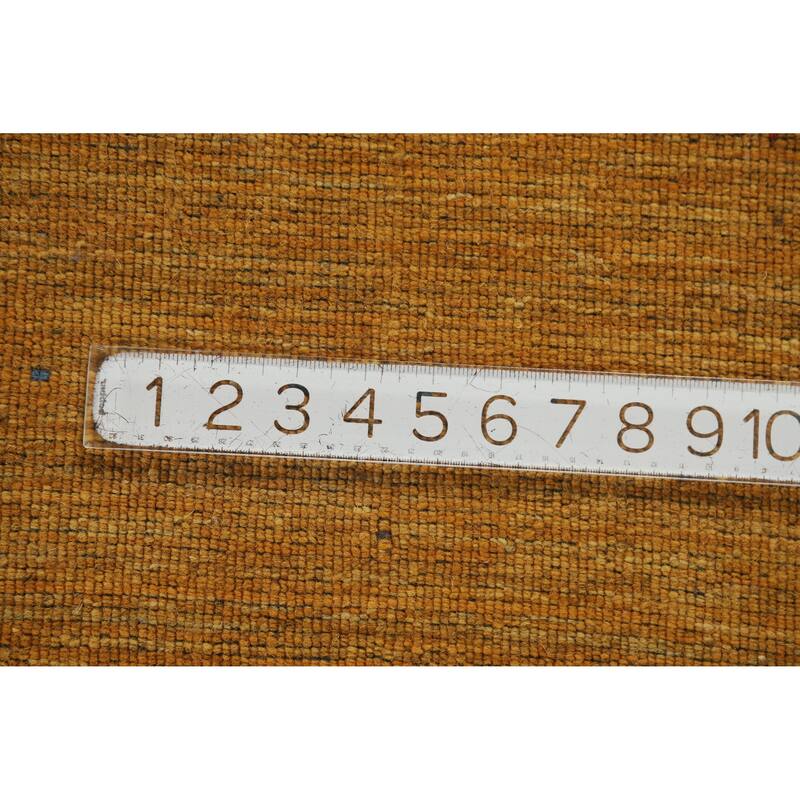 Little Animals Yellow Gabbeh Indian Rug Handmade Wool Carpet - 2'10" x 4'10"