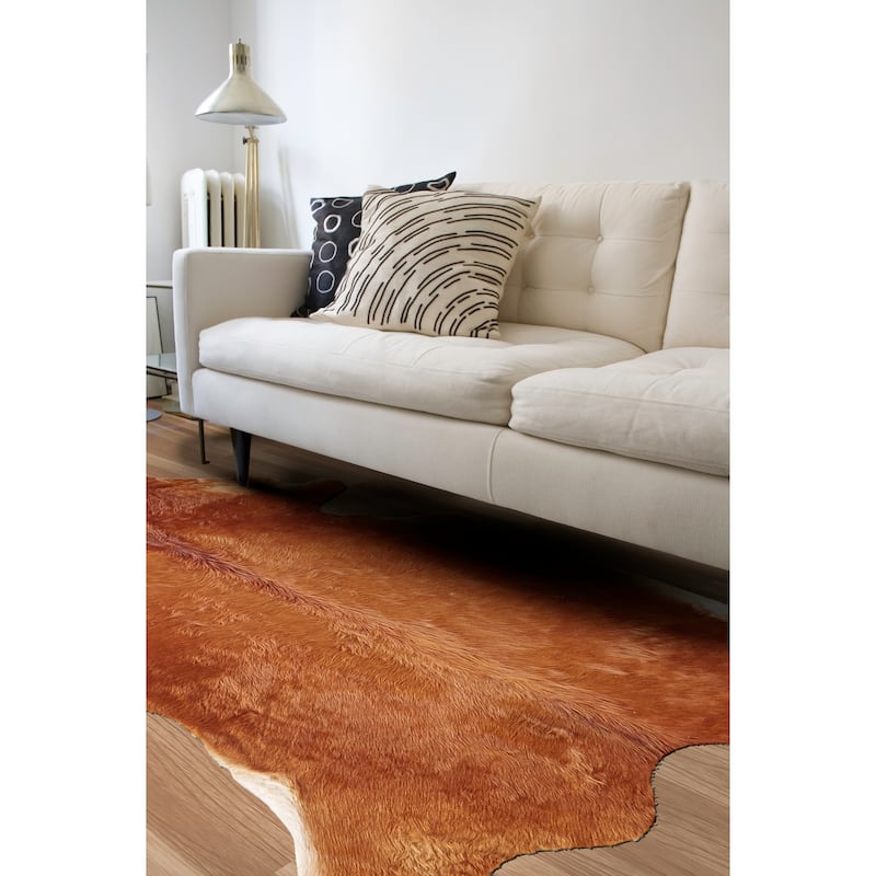 Oakdale Premium On-Hair Cowhide, Brindle Dark Brown, Small