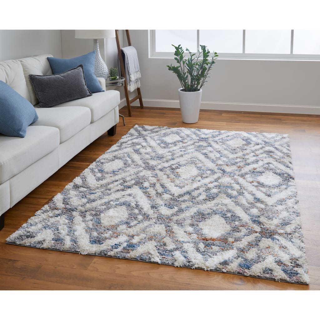 Grand Bazaar Caide Machine Made Diamond Transitional Area Rug
