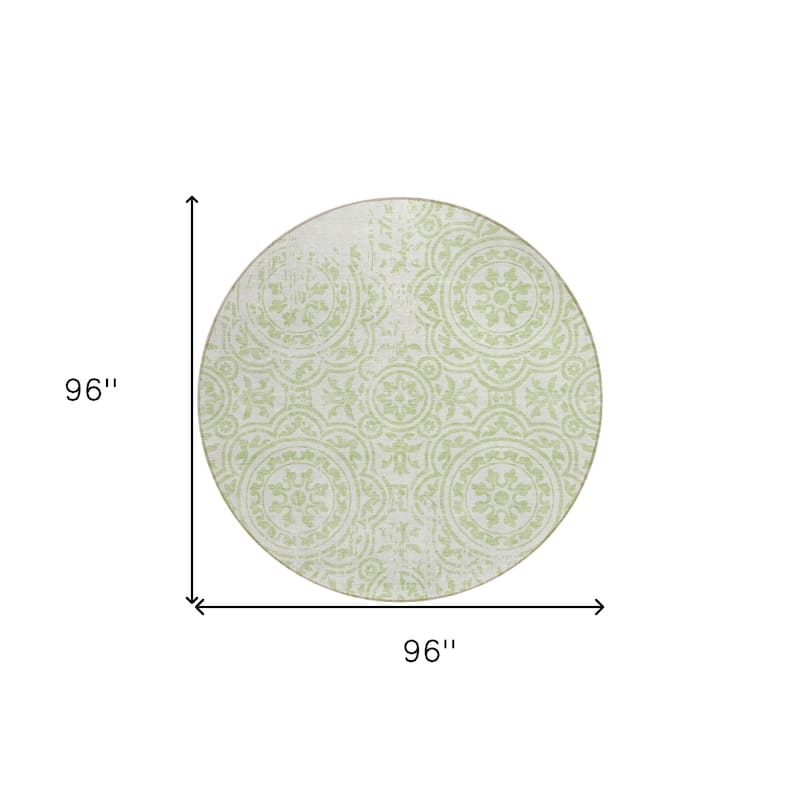 HomeRoots Medallion Transitional Rectangle Outdoor Rug