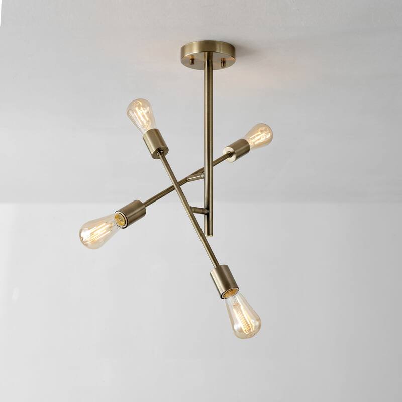 Globe Electric 91005466 Michelle 4 Light 17" Wide Semi-Flush Sputnik