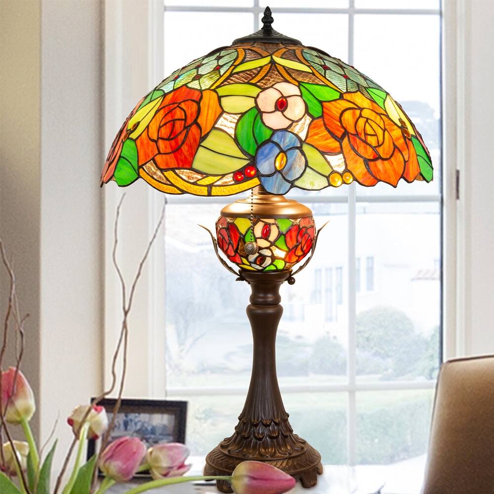 Ragusa Tiffany Table Lamp With Night Light