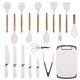 preview thumbnail 2 of 41, 19-piece Non-stick Silicone Assorted Kitchen Utensil Set White