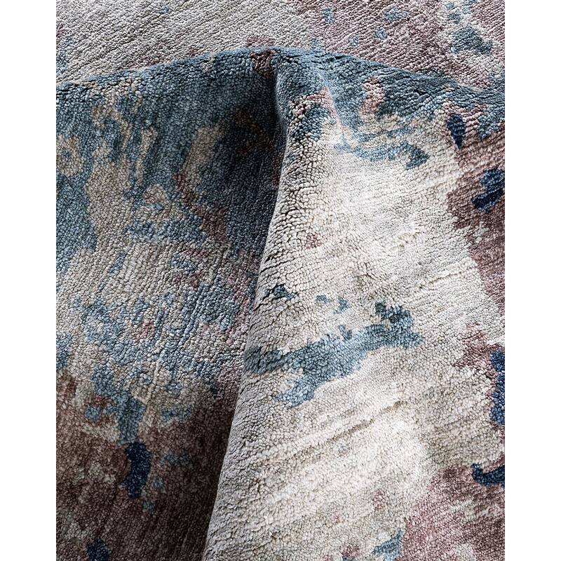 Ikat One-of-a-Kind Hand-Knotted Area Rug, Light Gray - 8' 1" x 10' 2"