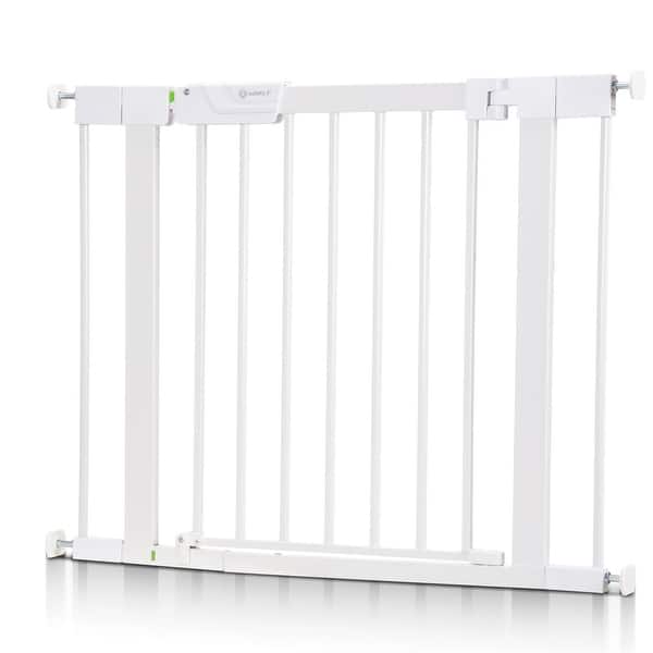 slide 2 of 6, Safety 1st Pressure-Check Gate with SecureTech - White White