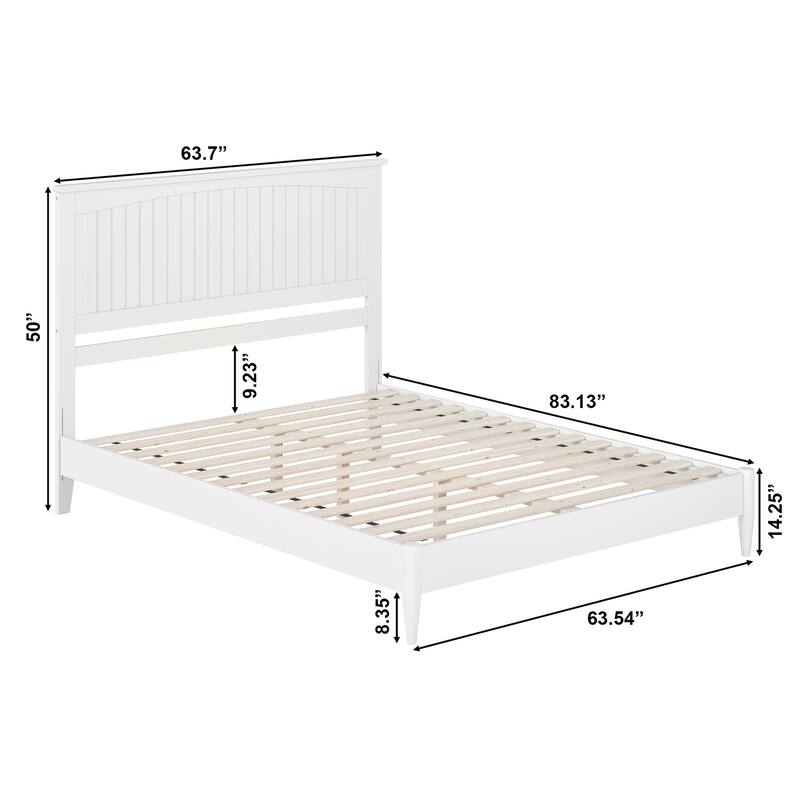 Naples Solid Wood Low Profile Platform Bed