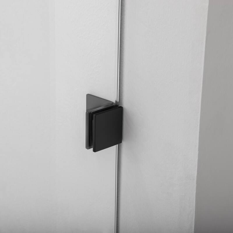 Villena 68" W x 78" H Single Sliding Shower Enclosure,Matt Black - 68 inches