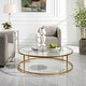 preview thumbnail 2 of 4, Uttermost Radius Modern Circular Coffee Table - 48"W x 15"H x 48"D
