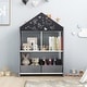 preview thumbnail 9 of 19, Playhouse Kids Bookshelf with Chalkboard and Whiteboard for 3-6 Years-Gray