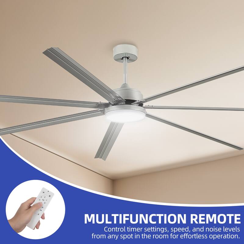 Moasis 96 Inch 7 Blade Industrial Large Ceiling Fan with Lights