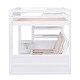 preview thumbnail 11 of 27, Full Size Futon Bunk Beds w/Staircase Bedside Table Can be Swapped Left Right, Lower Beds Convertible Daybed, Drawers Underneath