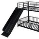 preview thumbnail 20 of 29, Kids Metal Bunk Bed with Slide and Funny Guardrails