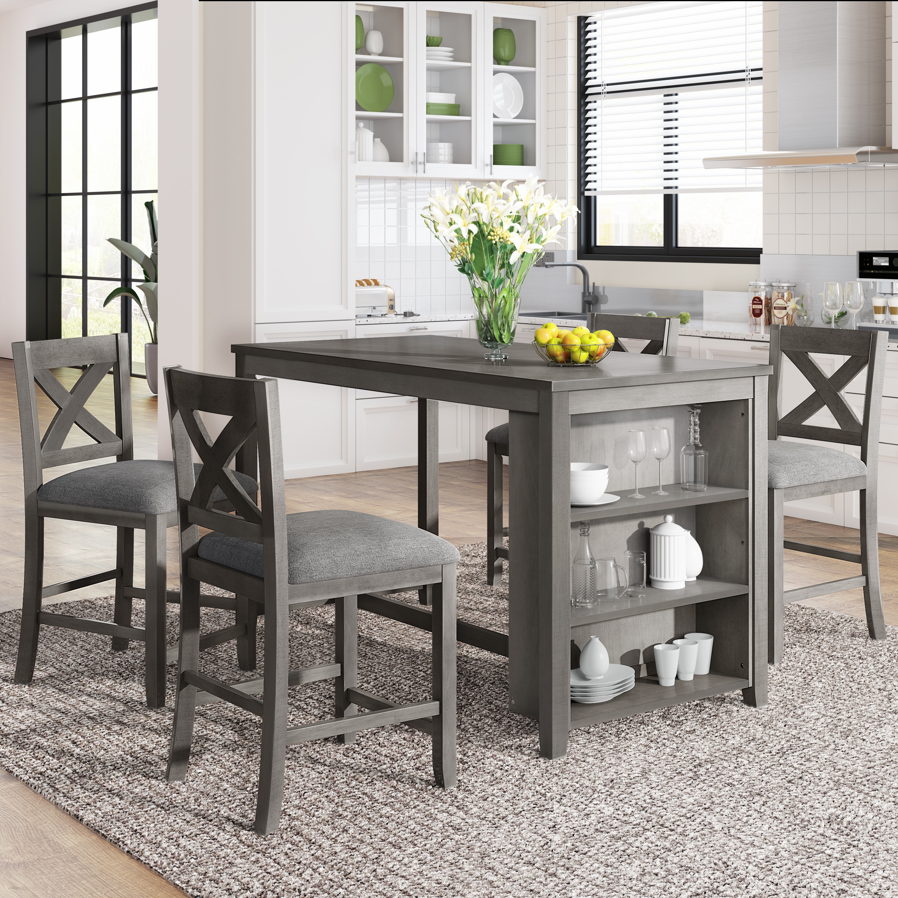 4 chair bar table set cheap