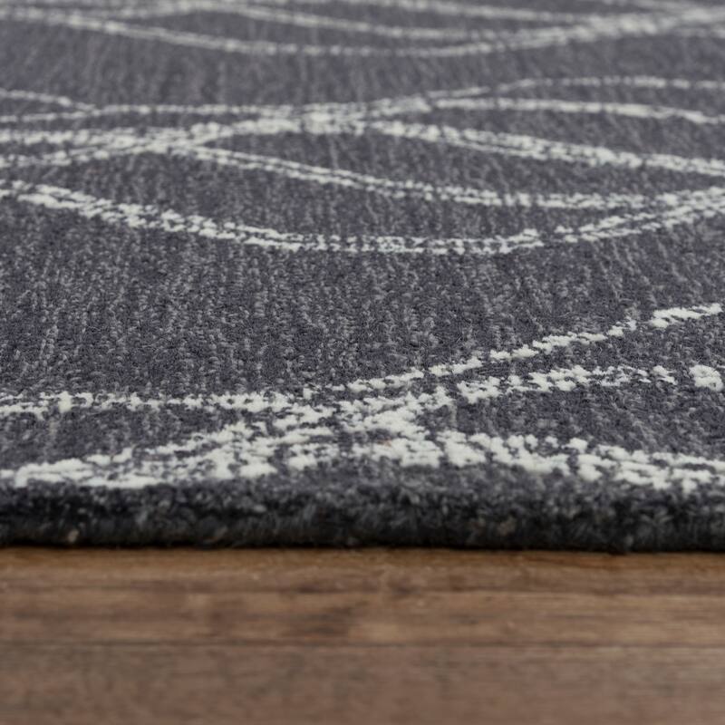 Alora Decor Wondrous Grey Hand-tufted Wool Rug