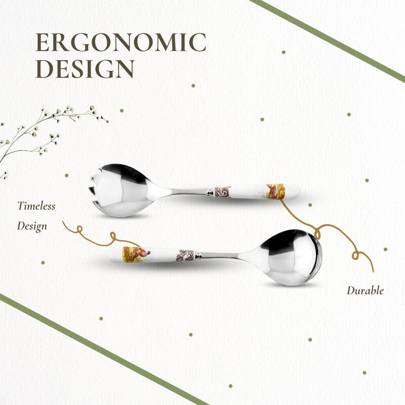 Spode Woodland Set of 2 Salad Servers - 10"