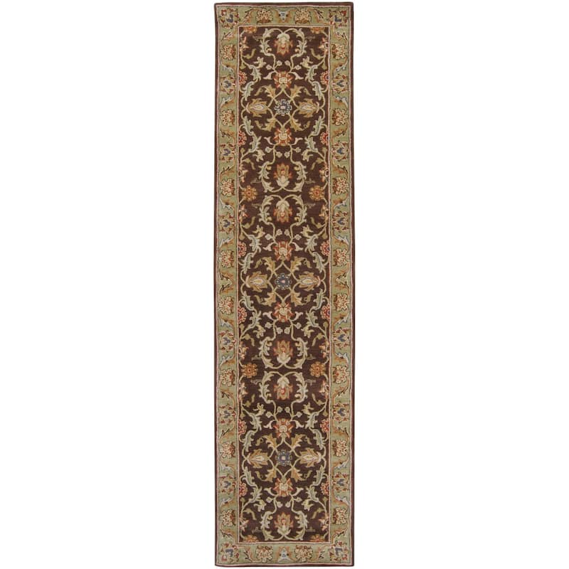Livabliss Caesar Hand Tufted Traditional Border Wool Area Rug