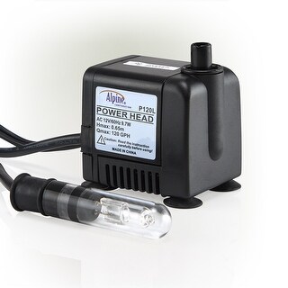 Alpine Corporation Outdoor Decor Power Head Pump for Large Fountains, Ponds, and Birdbaths - 280 GPH