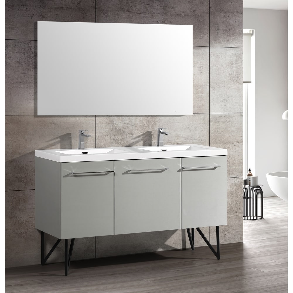 Swiss Madison Annecy 60" Double, Two Doors, One Drawer, Bathroom Vanity