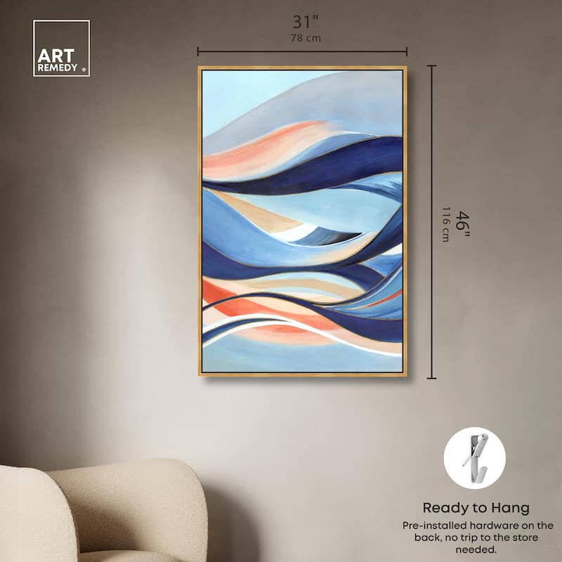 Glowing Blue I Canvas by Art Remedy