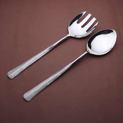 INOX Ridge Salad Serving 2 Pc. Set