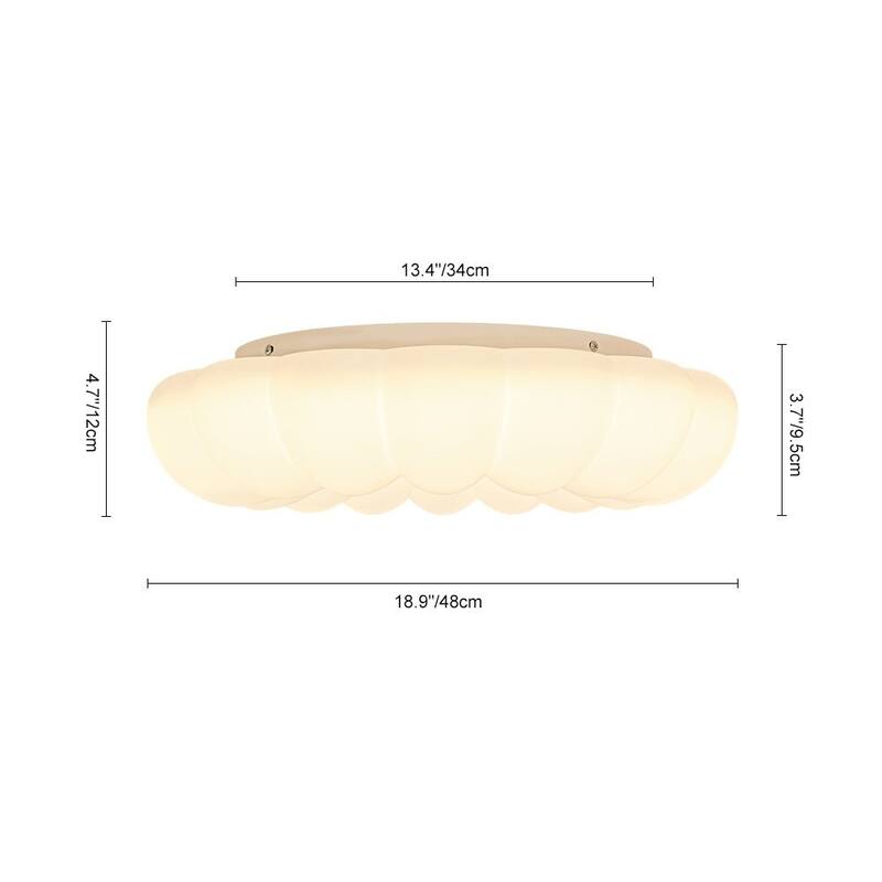 Blooming Peony Dimmable LED Flush-mount Nursery Ceiling Light - 18.9 in