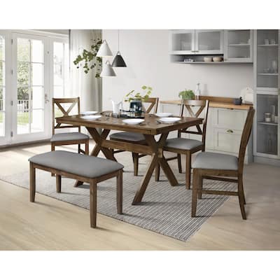 Clayfell Oden 6 Piece Dining Set, Brown/Gray