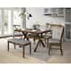 Option Bench ,Table and 4 Chairs(Brwon/Grey)