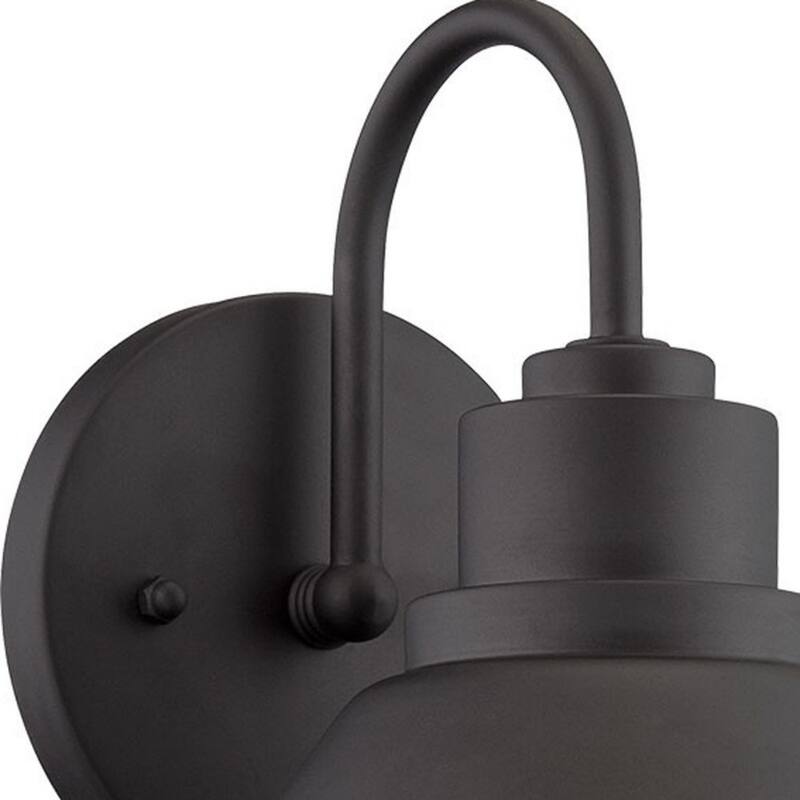 Steel Outdoor Wall Light with Frosted Glass Hardwired LED - 7.5” x 6” x 9” (D x W x H)