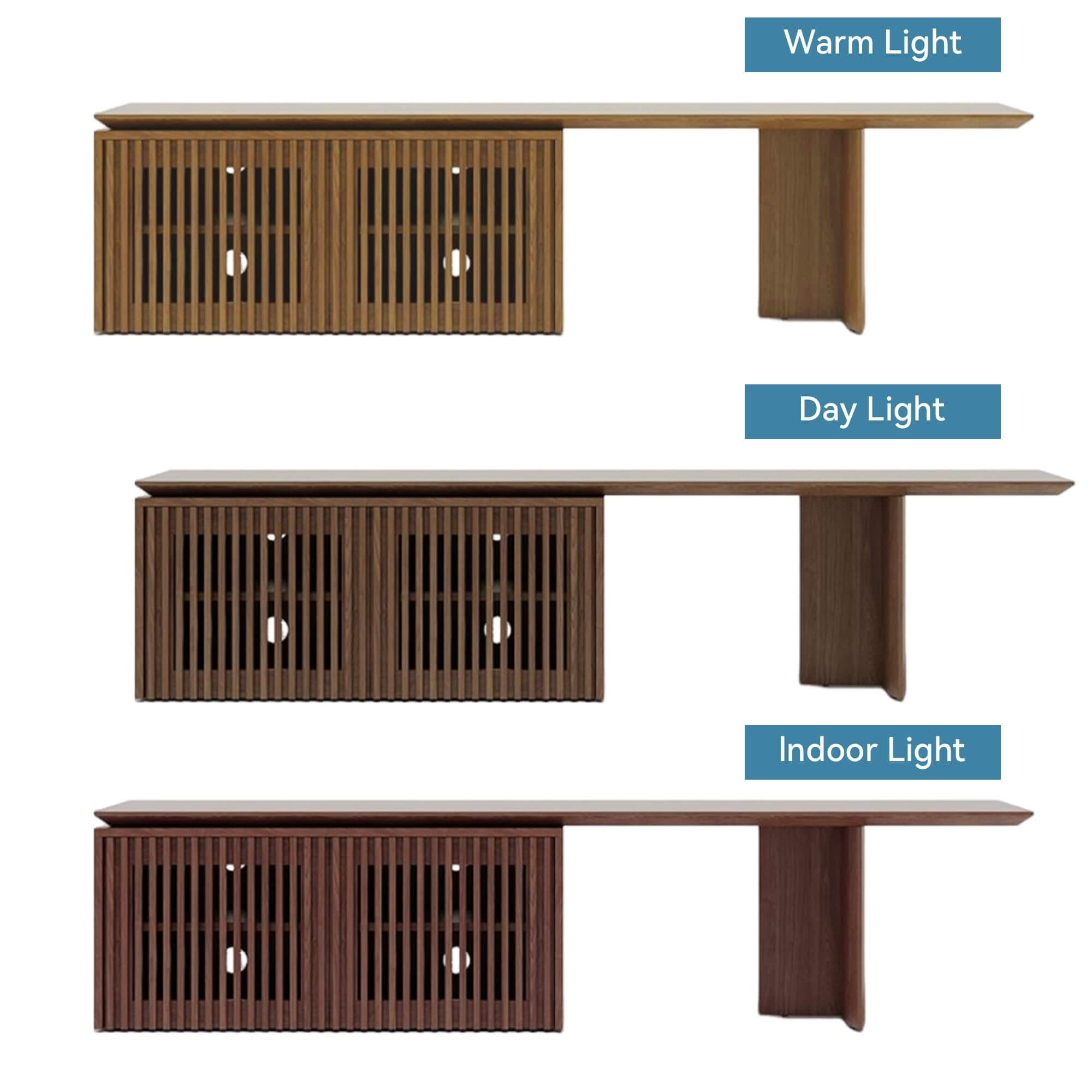 Modern Walnut TV Stand Extendable 78.7" with Storage