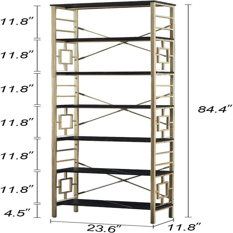 Tall Bookshelf Metal Bookcase and Bookshelves