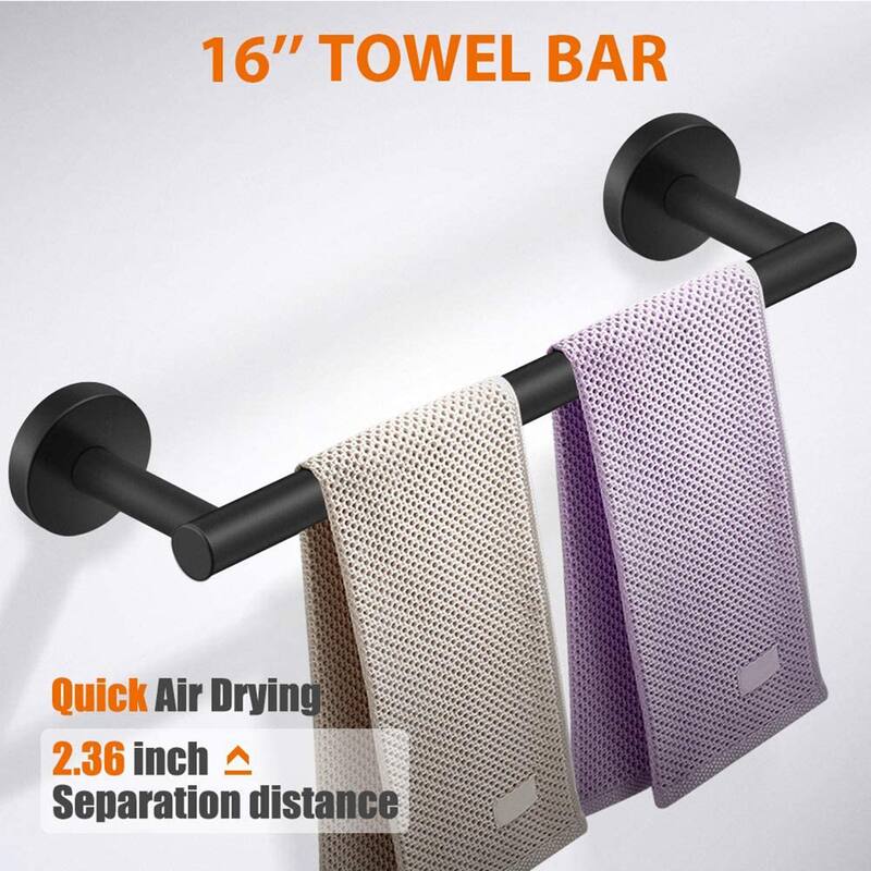 Modern Bath Hardware Set Towel Holder Set in Stainless Steel
