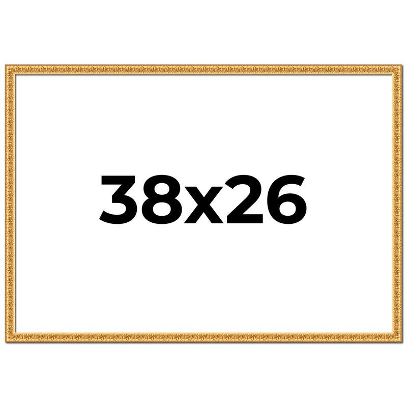 38x26 Frame Gold Real Wood Picture Frame