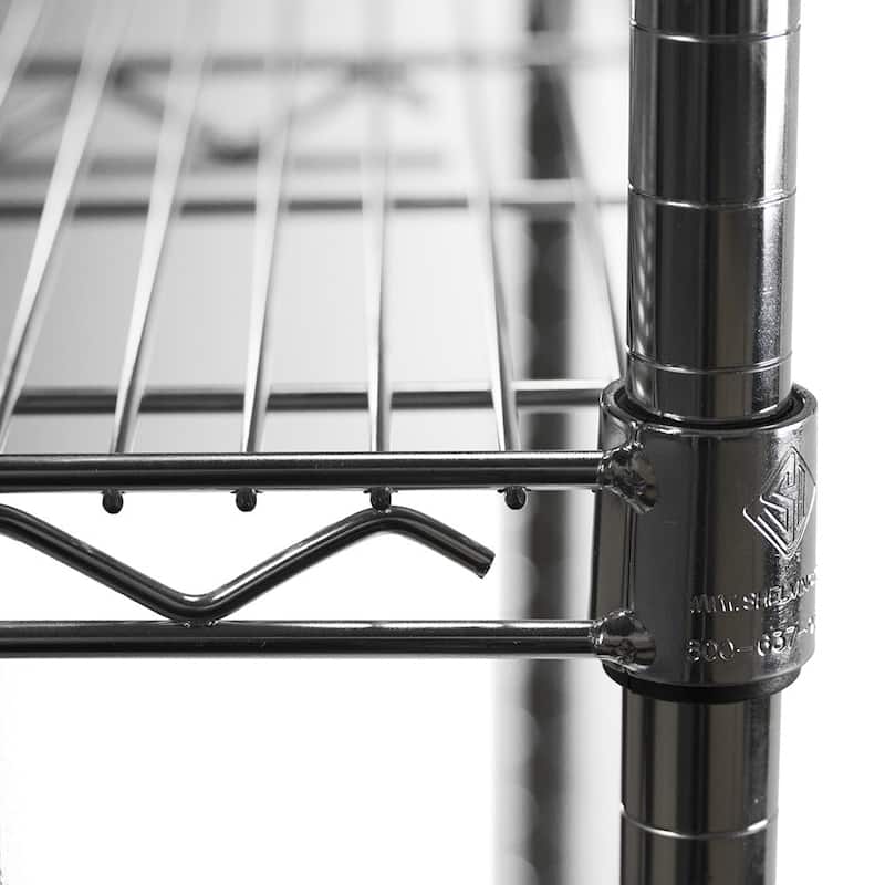 Chrome Wire Shelving with 4 Shelves - 14"d x 14"w