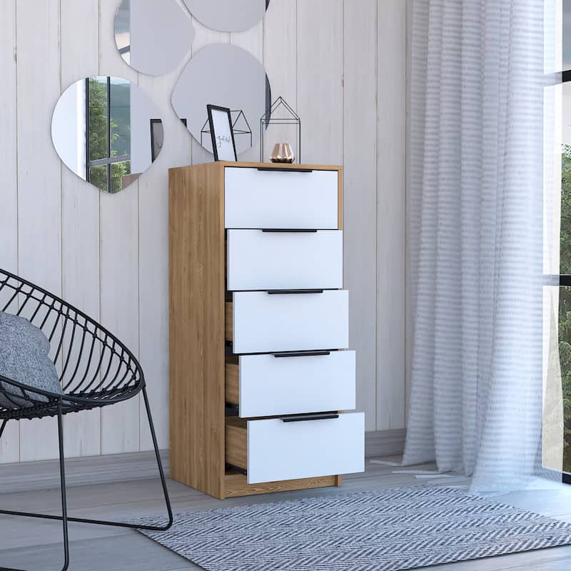 5 Drawers Dresser with Metal Handle