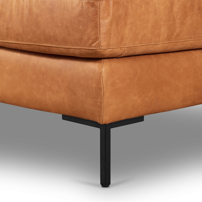 Poly & Bark Calle 114" Right-Facing Sectional - Full Grain Genuine Italian Leather