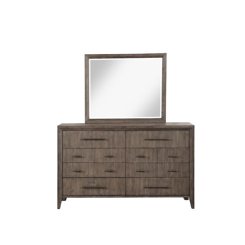 Bridgevine Home Avana Mirror, No Assembly Required, Smoky Greige Finish