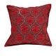 preview thumbnail 25 of 58, Trellis Myrtus Chenille Decorative Contemporary Turkish Pillow Red