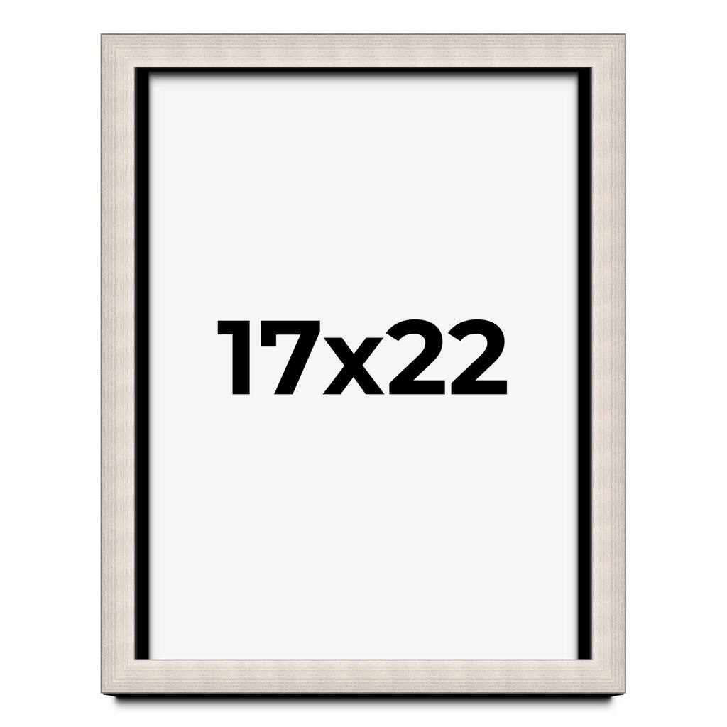 17x22 Shadow Box Frame Silver Real Wood Contemporary Shadowbox Display Frame UV Acrylic Front Acid Free Backing and Hardware