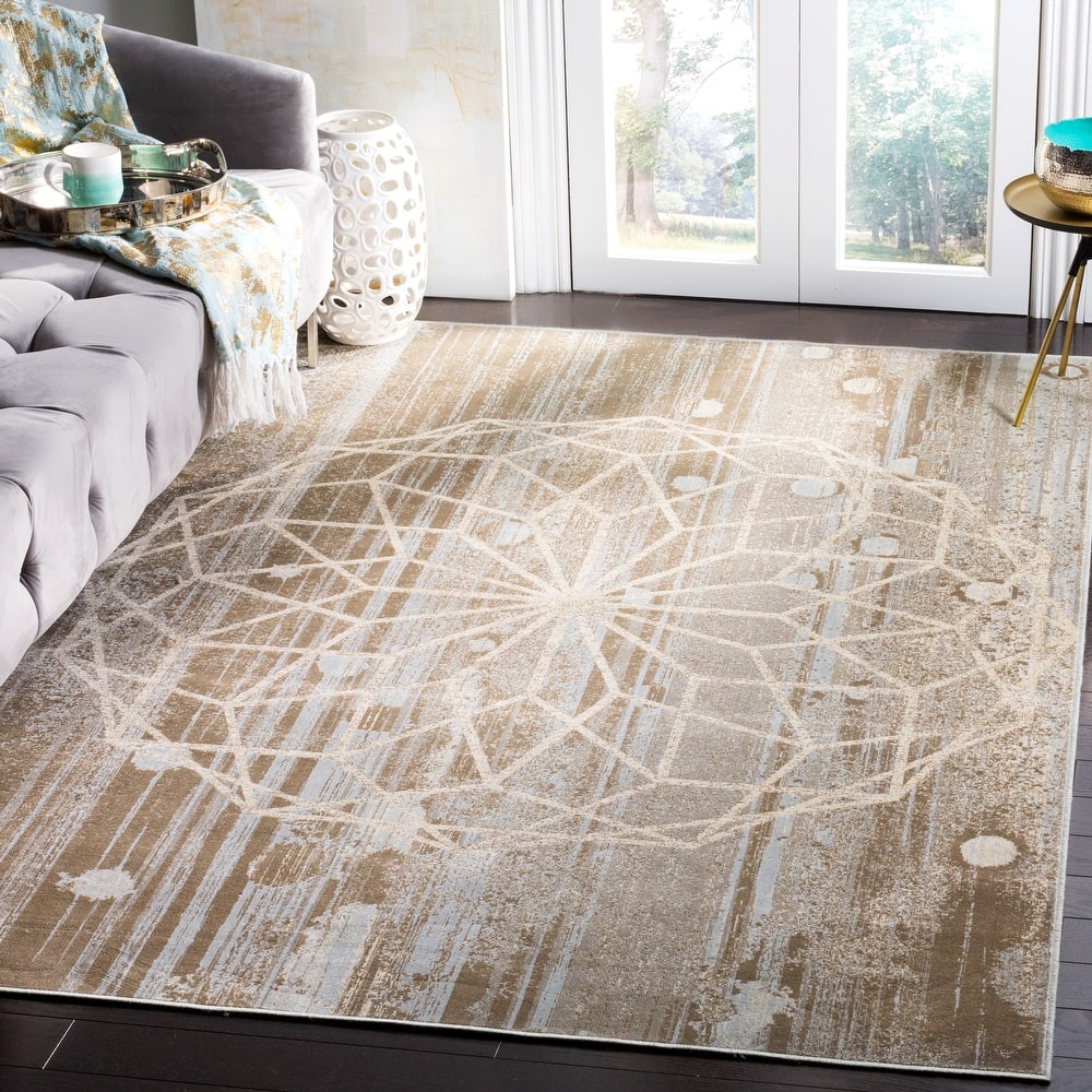 SAFAVIEH Constellation Vintage Boho Trini Modern Abstract Viscose Rug