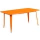 preview thumbnail 15 of 32, Rectangular Metal Indoor-Outdoor Table Set