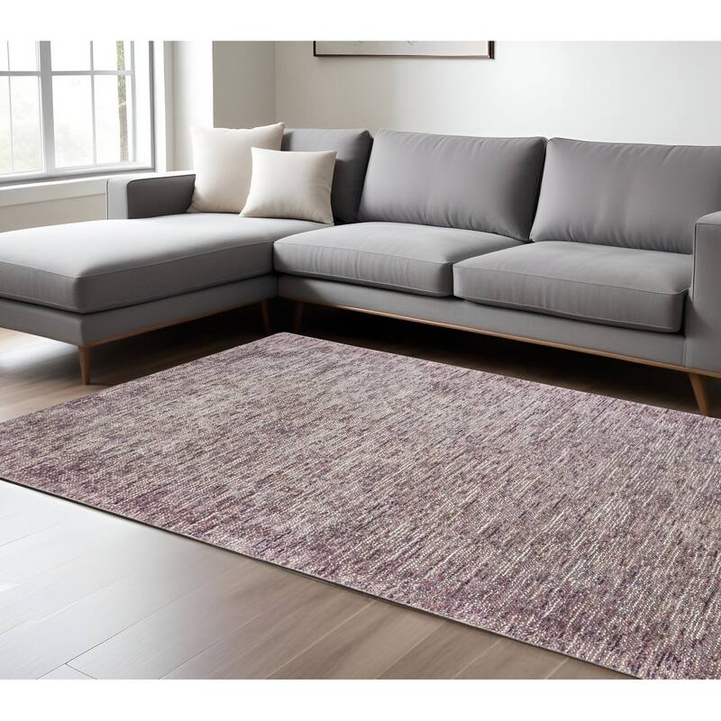 HomeRoots Solid Color Modern Rectangle Area Rug - 120.08 in. x 96.06 in.  x 0.47 in.