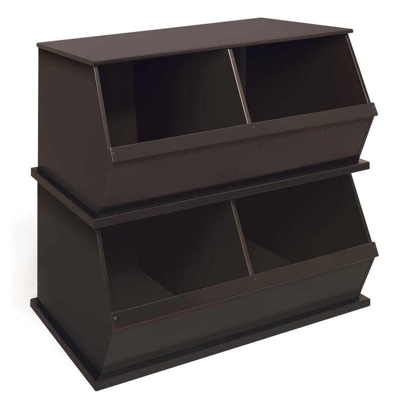 Badger Basket Two Bin Stackable Storage Cubby