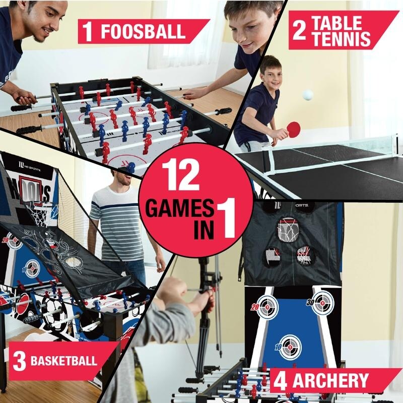 Shop Md Sports 48 Inch 12 In 1 Multi Game Table Overstock 22898137