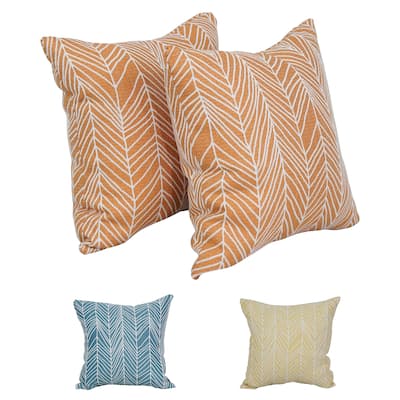 Blazing Needles 17-inch Square Throw Pillows (Set of 2)