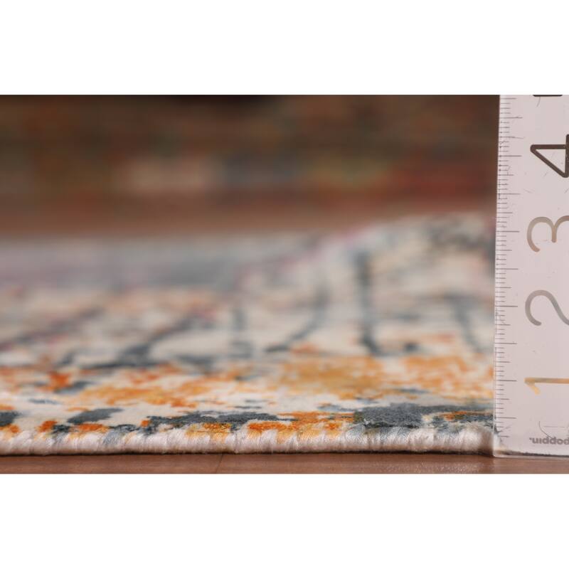 Contemporary Abstract Area Rug Hand-Knotted Bedroom Wool Carpet - 5'3" X 7'5"