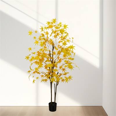 Autumn Artificial Maple Tree with Black Nursery Pot Christmas Decor