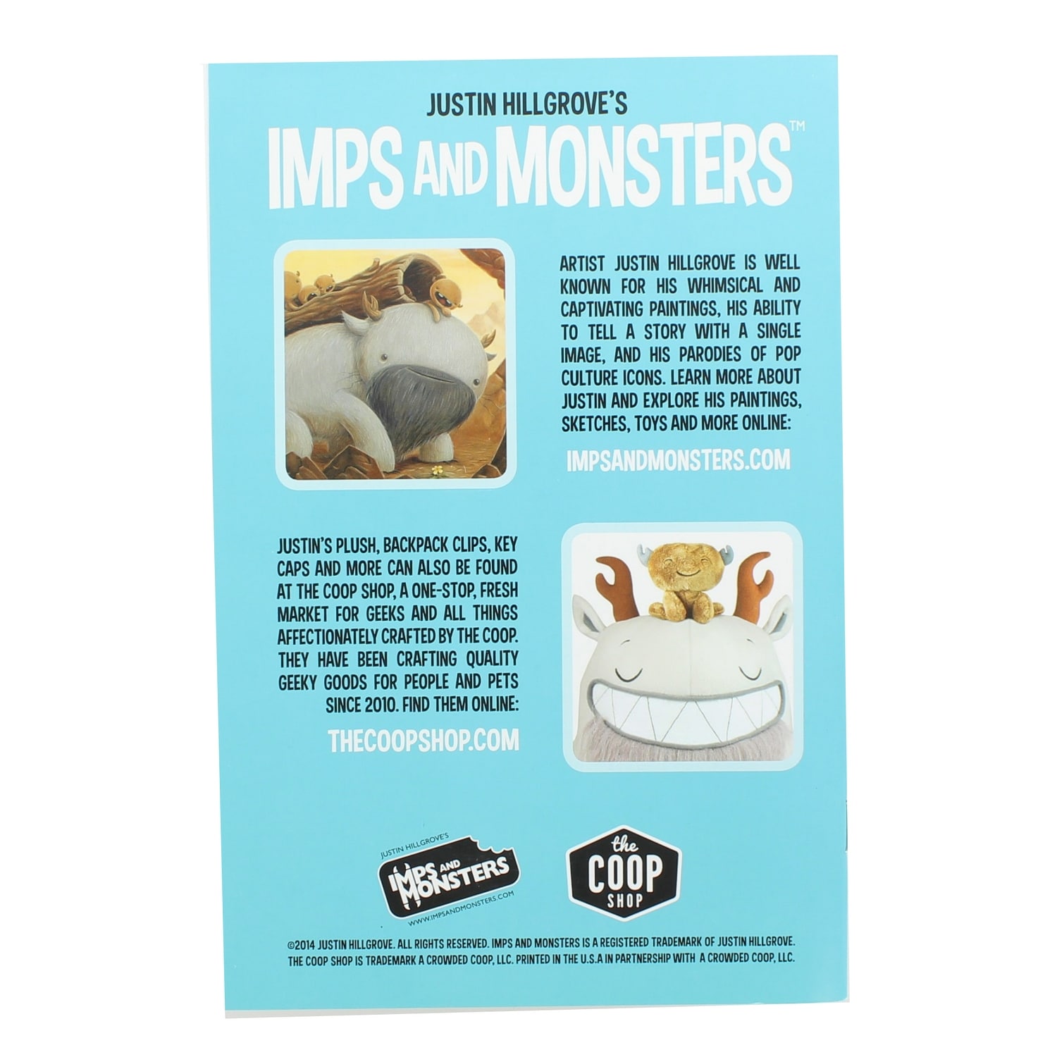 Justin Hillgrove S Imps And Monsters Coloring Book Nerd Block Jr Exclusive Multi